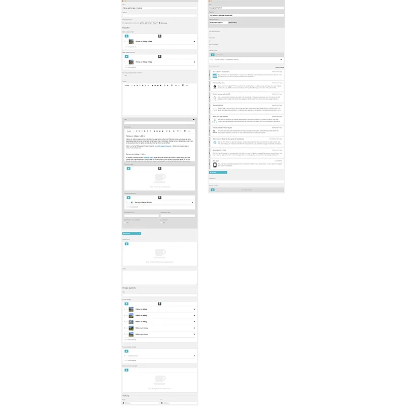 Compared to the old version (left) the new form (right) is much lighter and gives a better overview 