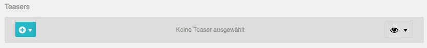 Sulu-Backend Teaser-Selection empty